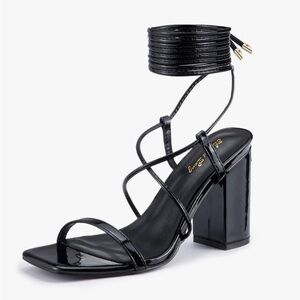 Elegant Black Strappy Heels